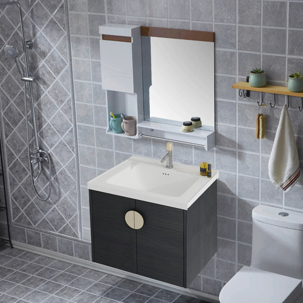 Mercer41 Tysheen 23.8'' Single Bathroom Vanity with Ceramic Top
